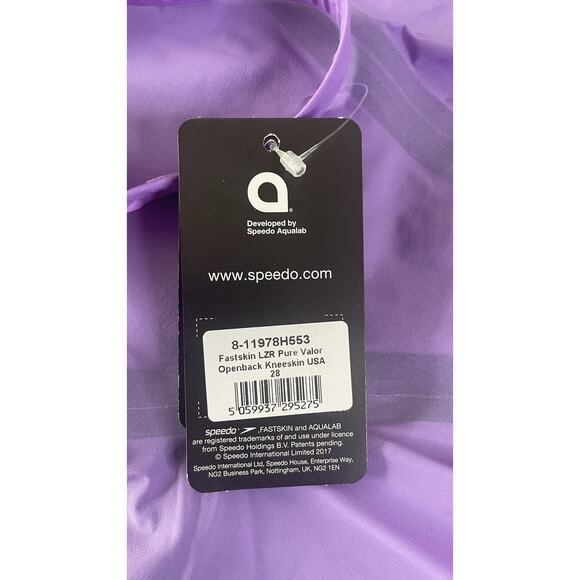 Speedo Fastskin LZR Pure Valor 2.0 OpenBack Kneeskin Swimsuit Womens Size 28 - Picture 7 of 9